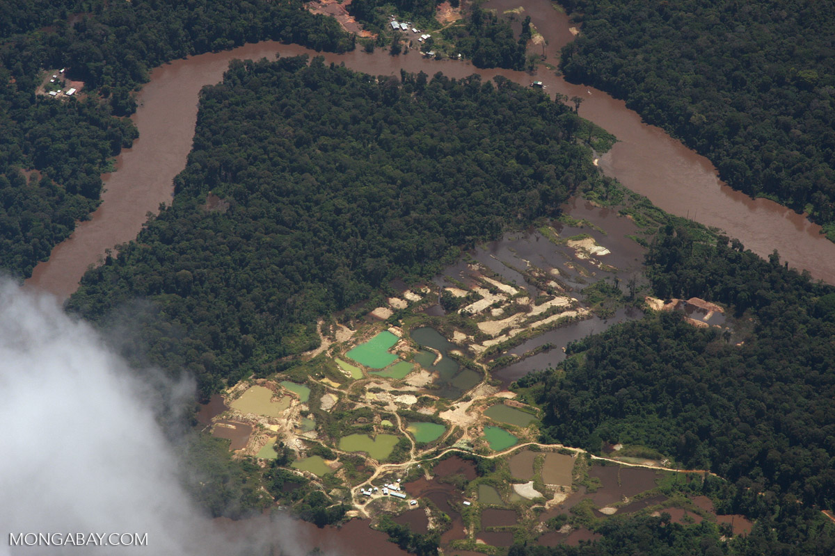 Gold mining operation in the Amazon rainforest [suriname_2753]