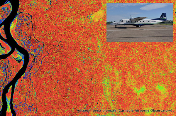 Forest map in the Peruvian Amazon developed from the Carnegie Airborne Observatory.