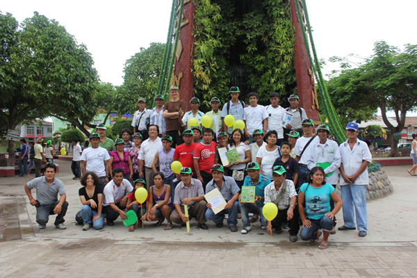 Representatives of four of the local associations we are working with, during the official celebration organized by the San Martin Regional Government to celebrate the recognition of these reserves. Photo: NPC 
