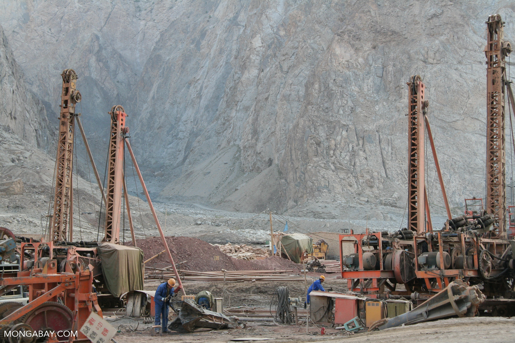 Dam construction in Xinjiang, western China